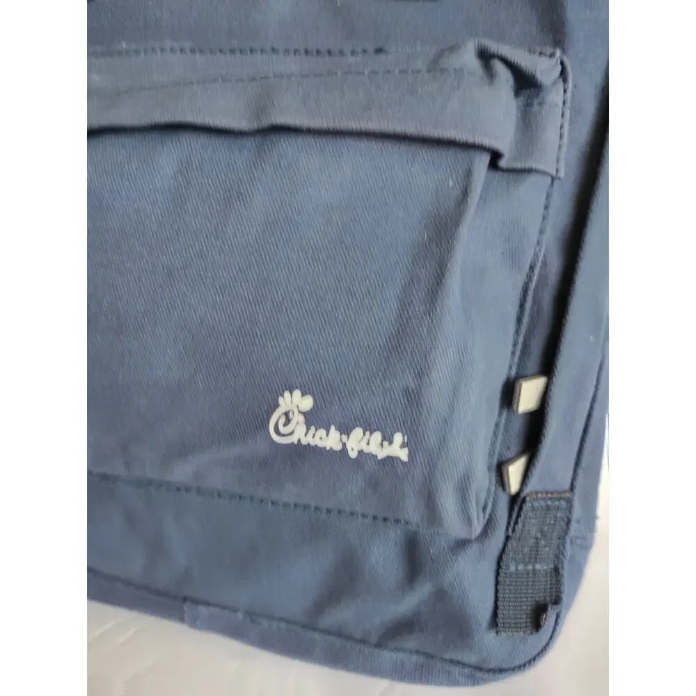 Chick-fil-A Waffle Good Backpack Blue Canvas Employee Field Bag RARE